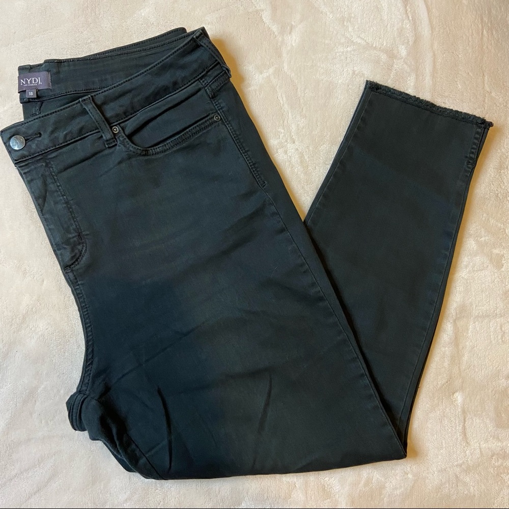 NYDJ Black Ami Skinny Ankle Jeans, 18